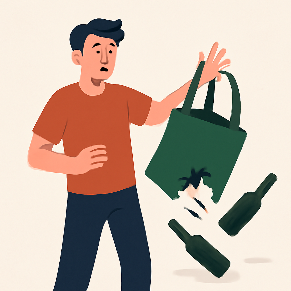 Pfandtasche reißt